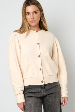 Cardigan with floral buttons h5 Picture10
